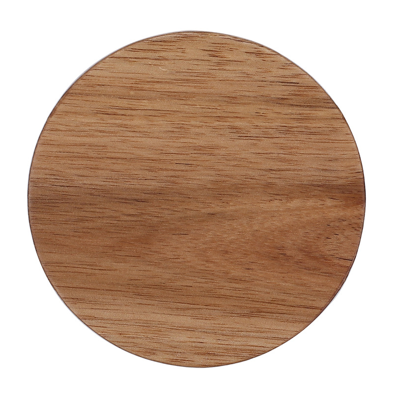 Estilo japonés montaña rusa de madera de acacia hogar de madera vidrio taza de té taza de agua taza de café taza de aislamiento pad logo puede ser añadido