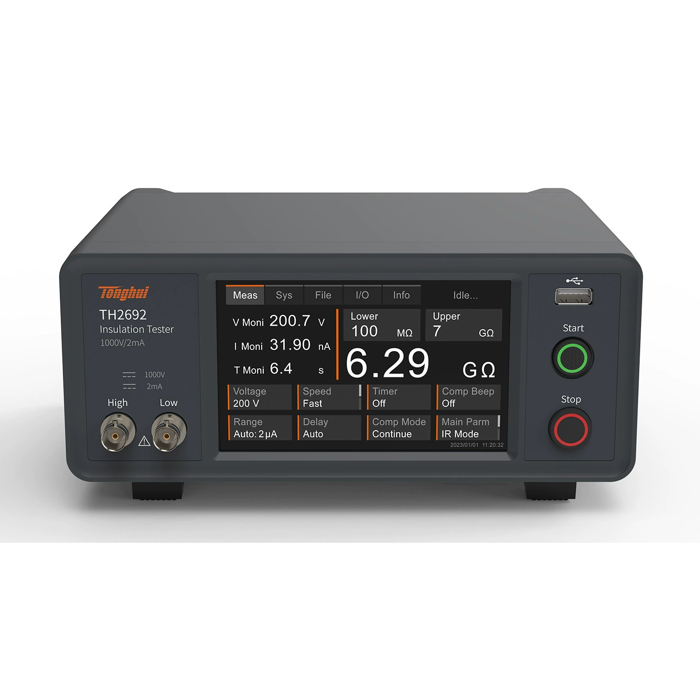 Tonghui TH2692 Высокоточный настольный цифровой дисплей 1000В Изоляционный Тестер сопротивления Изоляции Диапазон 10kom-100GΩ