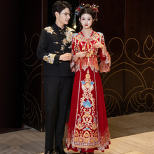 秀禾服新中式国风公主新娘礼服订婚敬酒服2025年红色出门服出阁服