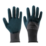 Резиновые износостойкие зимние нескользящие флисовые перчатки