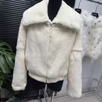 海军领獭兔毛真皮皮草2025冬装大翻领真皮皮草外套显瘦新款批发