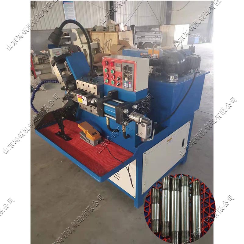 液压三轴滚丝机 圆管外圆网纹成型机 自动钢管螺纹网纹花纹滚牙机