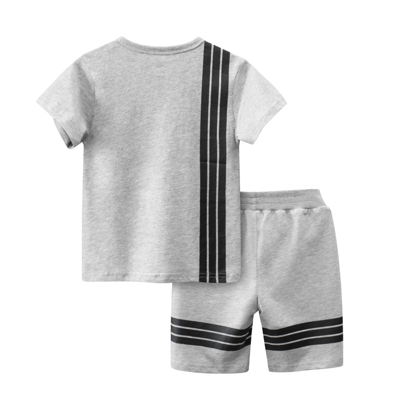 27 niños marca ropa para niños verano nuevo estilo coreano traje para niños Camiseta de manga corta pantalones conjunto de dos piezas entrega de una sola pieza