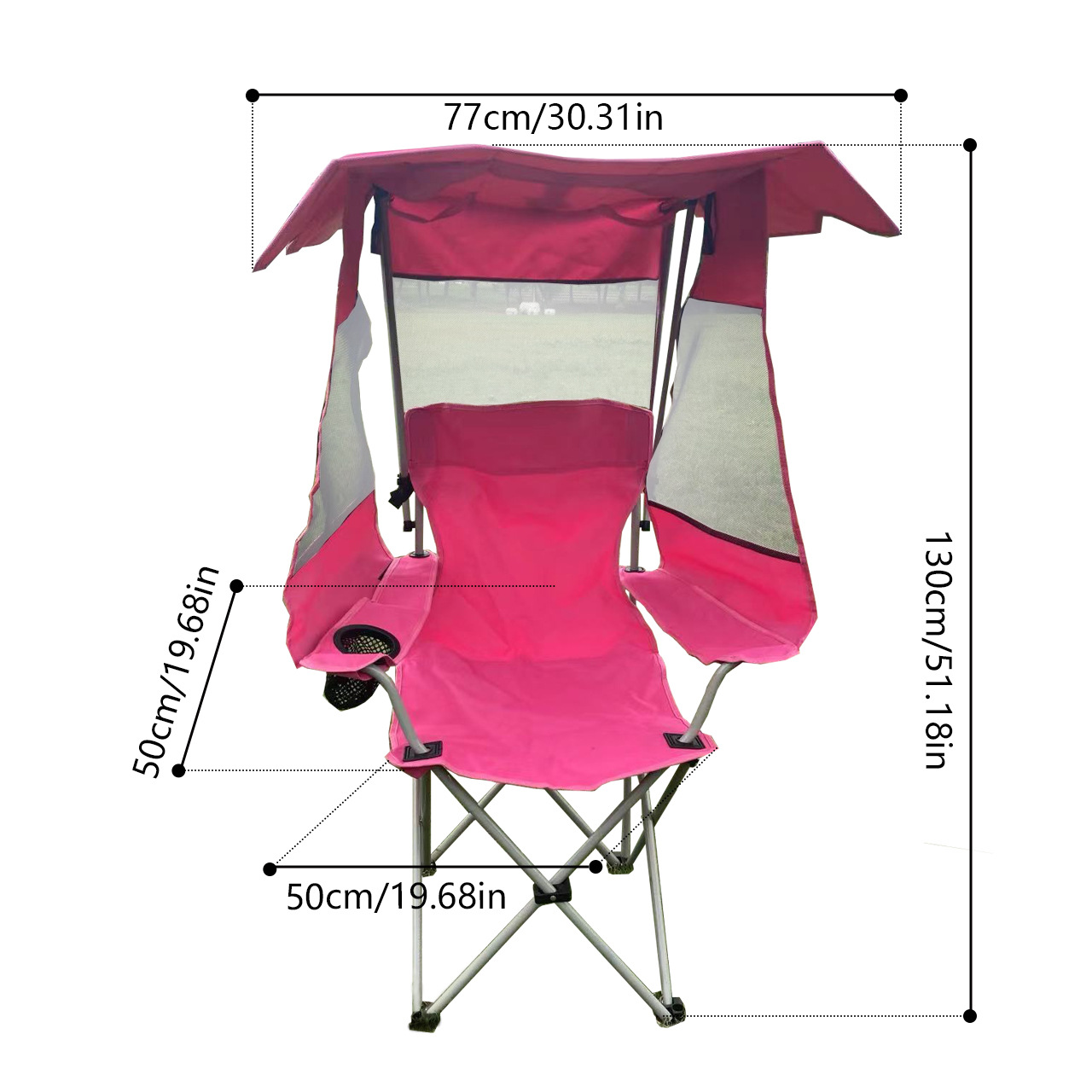 Cortina de tres caras pequeña (rosa) 50 * 50 * 130