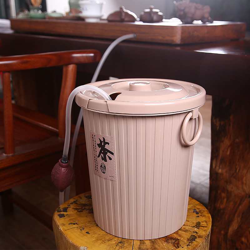 Tea Service bucket Tea bucket Kungfu Online tea set parts household trumpet Tea barrel tea tray Tea buckets Tea dregs bucket