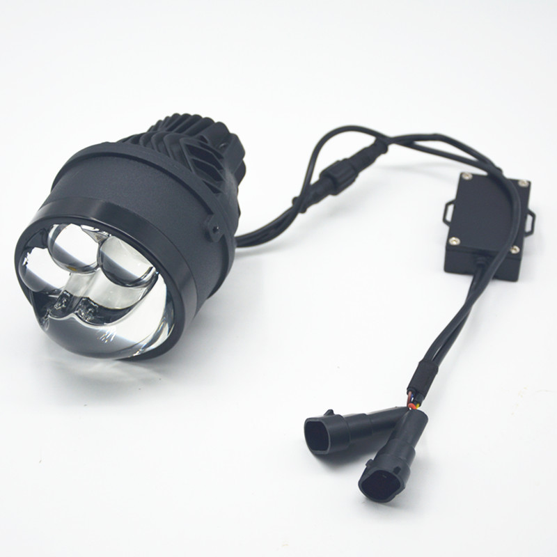 Aplicable para Volkswagen transformar tres lentes de luz láser directa de niebla LED lente de doble luz   Luz alta