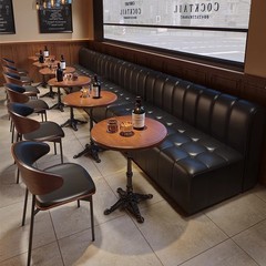 アメリカンビストロバー無垢材テーブルと椅子の組み合わせコーヒーレストランウィスキーバーレトロカウチテーブルと椅子