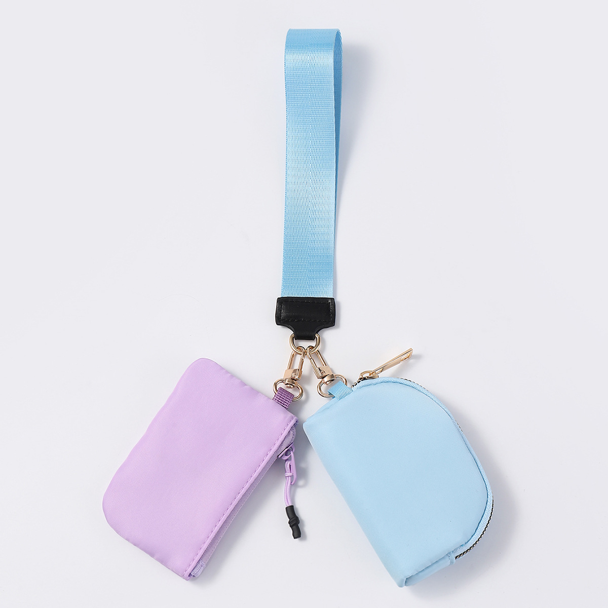 Bolso de muñeca transfronterizo LULU con el mismo estilo Mini bolso de color de moda portátil Estuche para llaves de almacenamiento impermeable de nailon