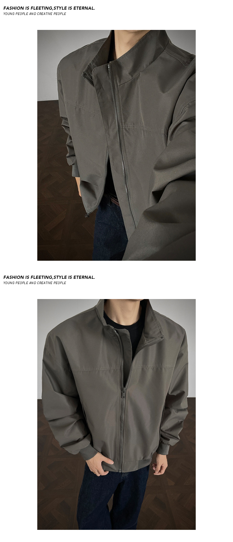 Giacca corta da baseball da esterno GTAL Same Style Three-Proof Workwear Pilot da uomo, primavera/autunno, con colletto alto, ideale per attività all'aperto._voghion.com