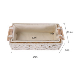 Cross-border European desktop storage box Amazon convenient storage room debris cotton rope gray miscellaneous woven storage box