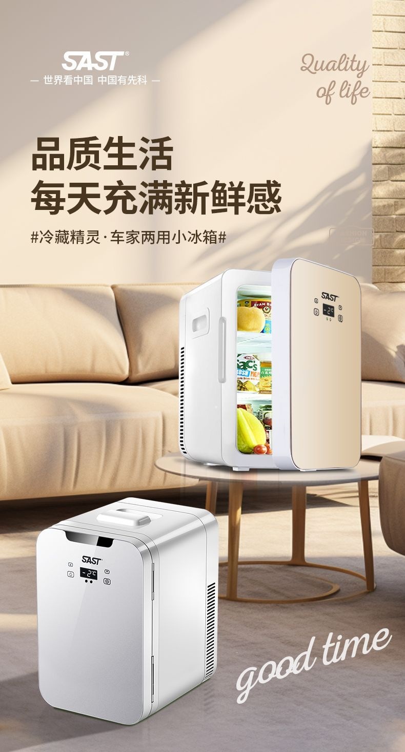 Sast Mini Refrigerator Mini Student Dormitory Office Small Breast Milk Cooler for Single Use Car and Home Use