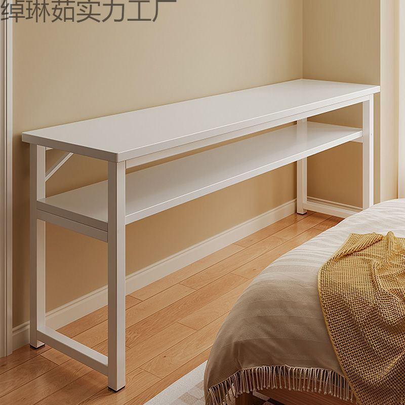 书桌家用女生卧室长条桌简易出租屋靠墙长桌子工作台阳台窄电脑桌|undefined