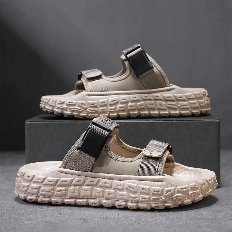 Nuevas sandalias de verano para hombre, zapatillas casuales de uso exterior resistentes al desgaste, sandalias, zapatos de playa ligeros de moda antideslizantes ligeros