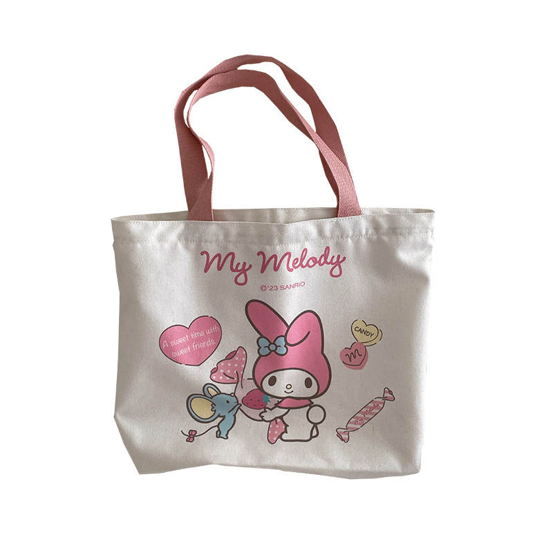 Sanrio bolsa de compras lienzo lindo coolomi Yugui perro melodía lindo Lindo bolso de hombro de gran capacidad