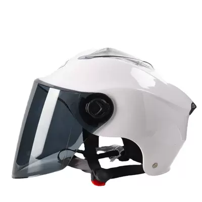 Motorcycle Safety Supplies Summer Electric Vehicles, Adult Unisex - bright-white-brown-lenses