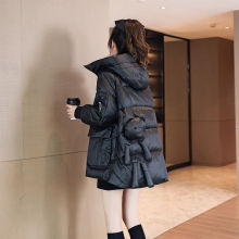 羽绒服女年新款冬季加厚白鸭绒保暖外套洋气学生小个子中长款