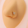 Fashionable small design jewelry, advanced zirconium with butterfly, nose clip, nose piercing, simple and elegant design, trend of season, high-quality style