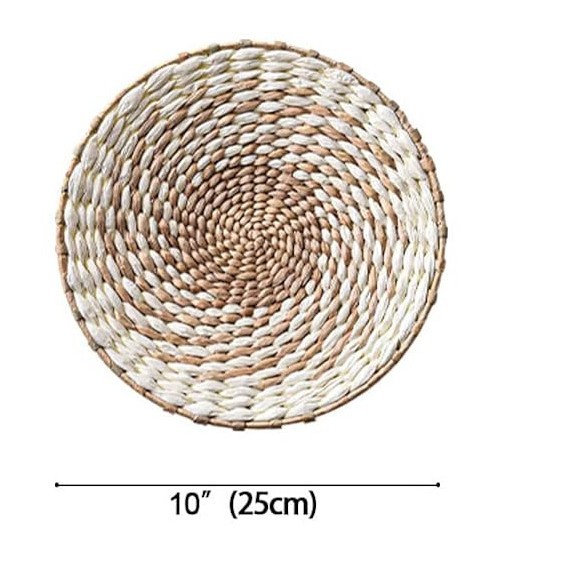 Nordic ins porche paja casa de familia hecha a mano heno ratán decoración de pared colgante decoración de pared pared pared pintura de pared