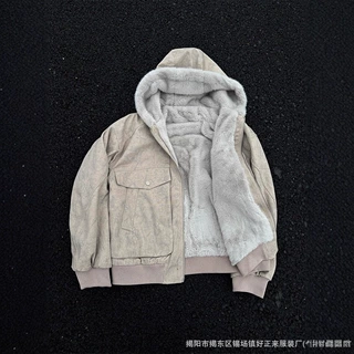 cleanfit绒外套大理男宽松潮冬季大理石覆冬装连石座棉服加座山雕