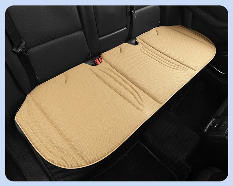 Seaweed fiber car seat cushion, universal for all seasons, latex cotton square cushion, non-slip, three-piece set for autumn and winter, breathable for the rear seat in summer