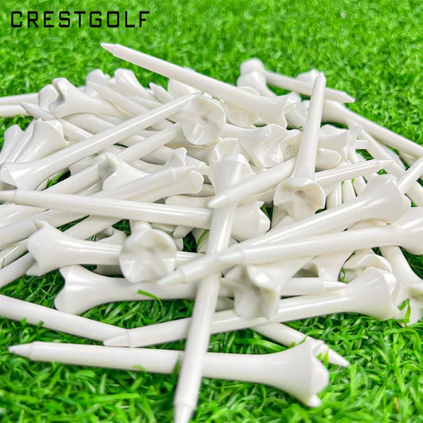 CRESTGOLF golf resistant low resistance golf tee plastic ball nail 70MM 83MM printable LOGO