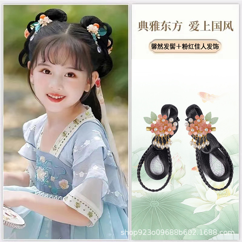 Xinran 헤어 Bun SKU 핑크 뷰티 헤어 액세서리