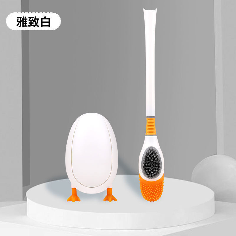 潜水小黄鴨シリコントイレブラシ家庭用死角のない壁掛けトイレブラシ神器トイレ洗浄カバー|undefined