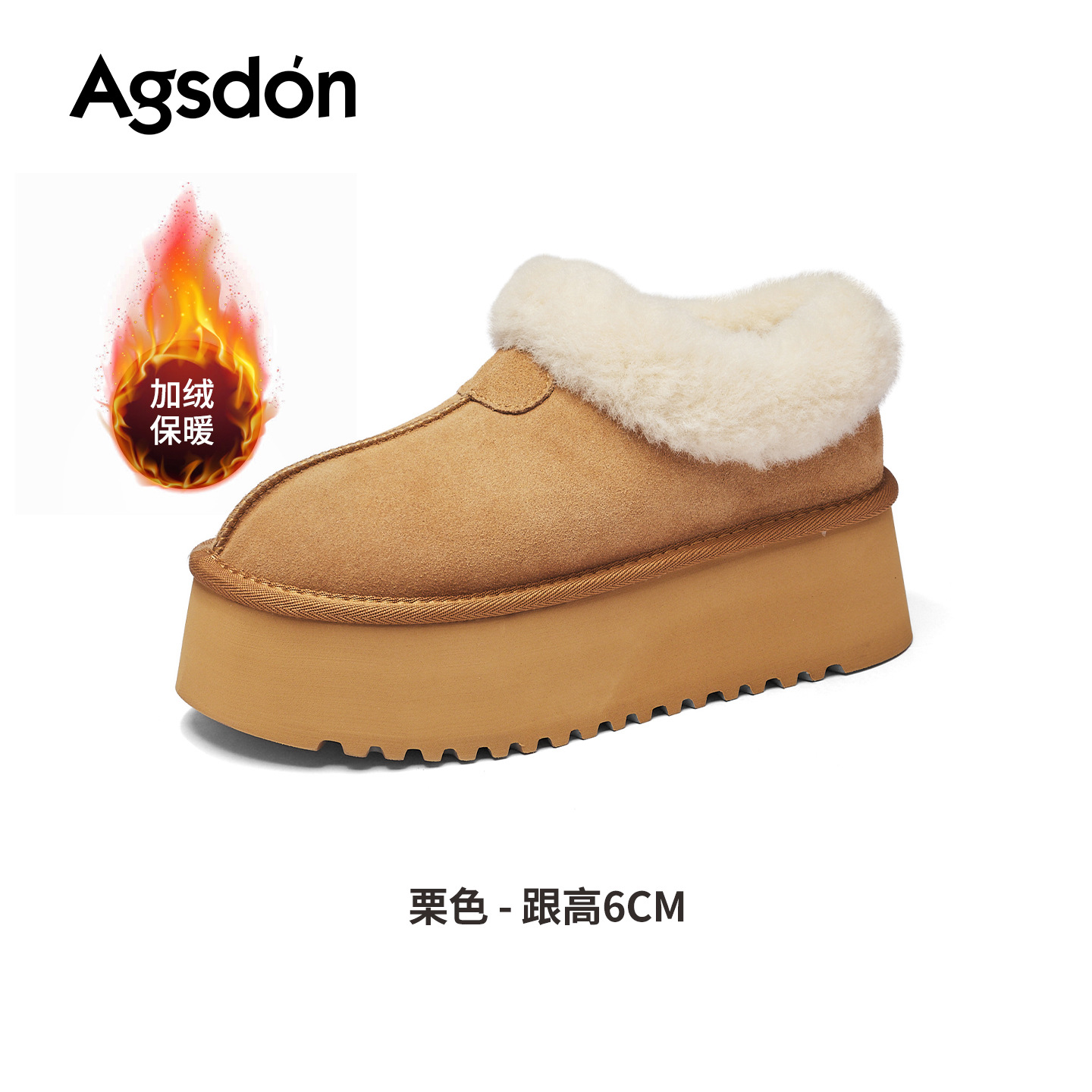 Botas de nieve de terciopelo de Deng Xiaoping 2025 nuevas botas de invierno de invierno con suela gruesa de un pie bajo botas cortas de bocan de peluche