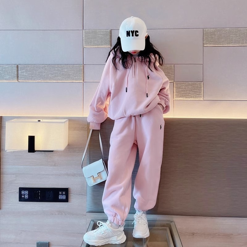 女童卫衣套装2025新款儿童洋气秋装大童女孩春秋款网红运动两件套|undefined