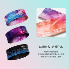 Sports headband, running, fitness, sweat-absorbent band, non-slip anti-sweat band, yoga tennis headband, hair band, turban with logo printed on it