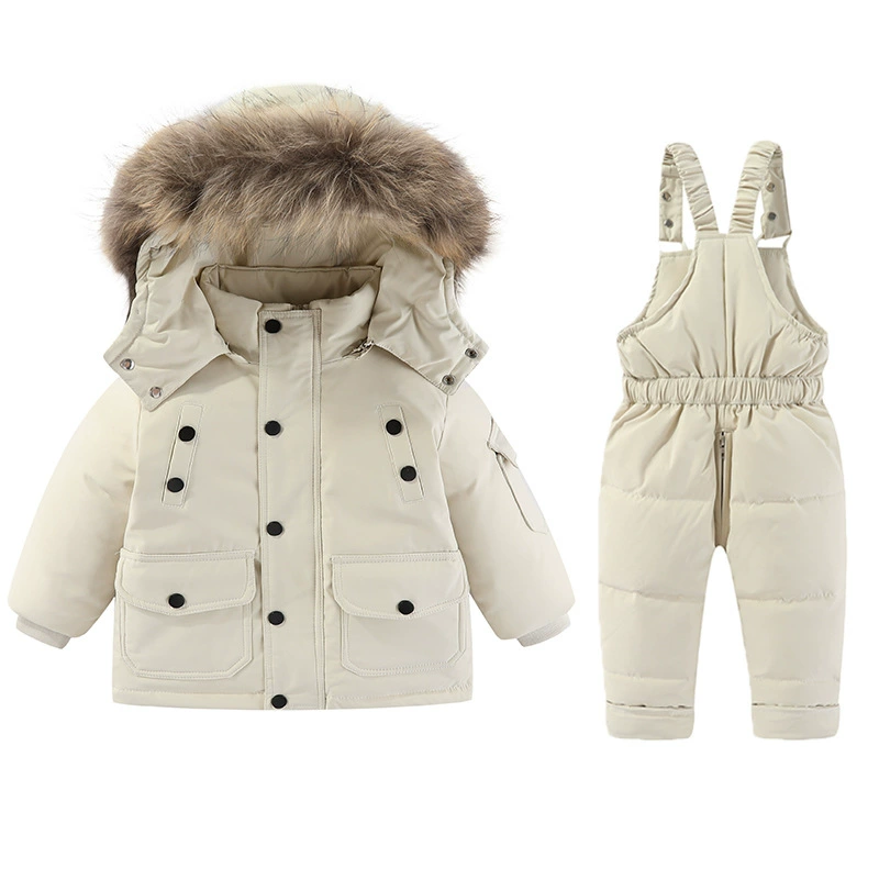 Children's down jacket, flower boy costume, set, overall, for import