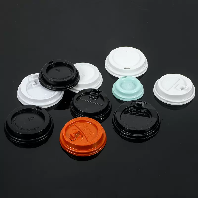 奶茶杯盖90口径注塑咖啡饮料PP加厚防漏塑料盖子外卖打包杯盖定制