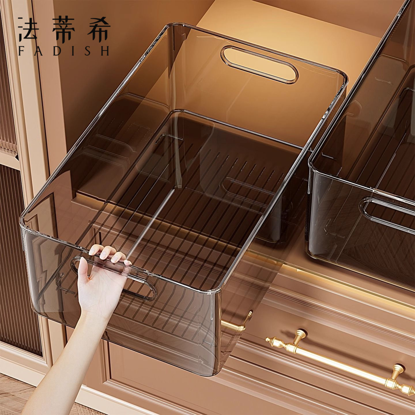 Table acrylic rectangular storage box