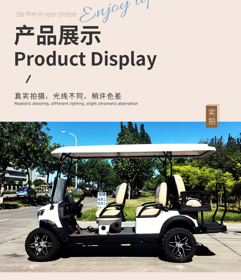 2-4-6 Seater Off-road Electric Golf Cart Scenic Area Hotel Reception Car Playground Ball Ferry Sightseeing Car