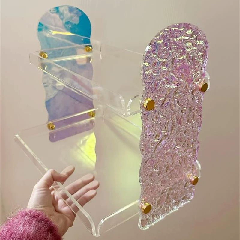 Desktop Multi-Layer Acrylic Cosmetic Organizer (Yayli) — Amber, 2-Tier Vanity Storage