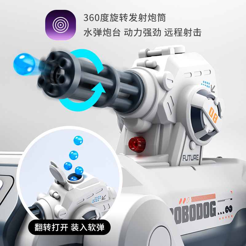 跨境俄语八驱智能遥控机甲狗发射水弹智能触摸语音对话玩具机器狗|undefined