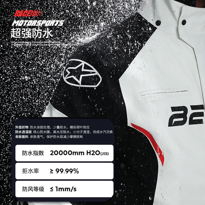 Traje impermeable dividido para motocicleta