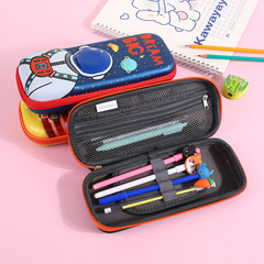 新款學生用品文具盒3D卡通立體鉛筆盒大容量防水拉鏈筆袋收納盒