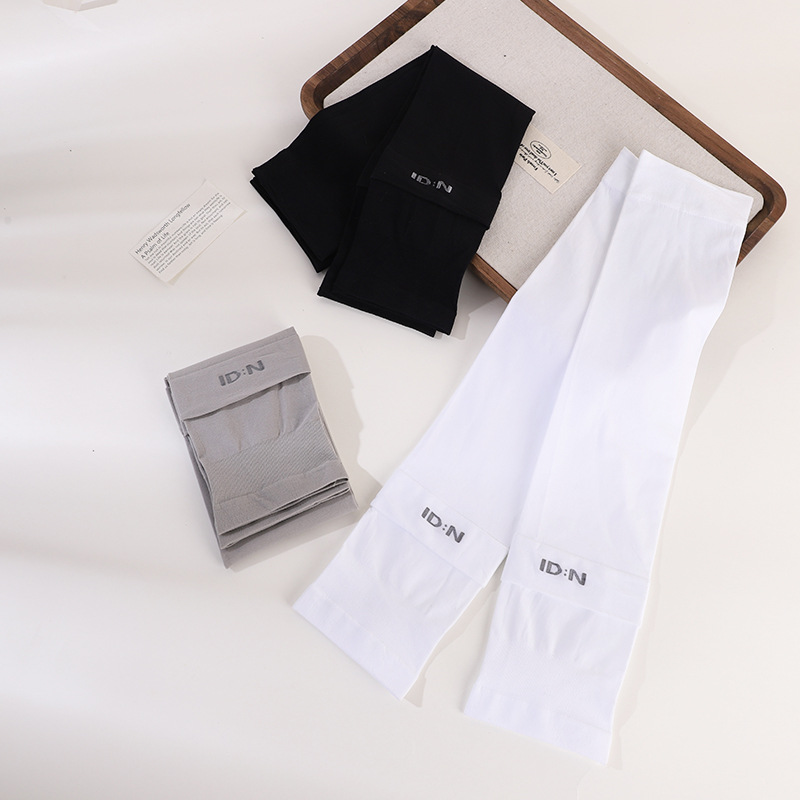 니트 아이스 슬리브 ID: 남성과 여성을위한 N 여름 아이스 실크 선 스크린 소매 손 소매 얇은 안티 훅 실크 운전 승마 아이스 실크 슬리브