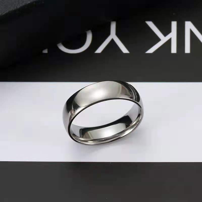 Wholesale Simple Style Solid Color Stainless Steel Rings display picture 1