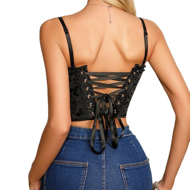Nuevo estilo de top bustier sin tirantes con cordones y control de abdomen con varillas para mujer, suministro transfronterizo de AliExpress. image 5