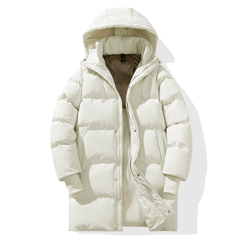 Giubbotto lungo imbottito uomo parka con cappuccio stile bread_voghion.com