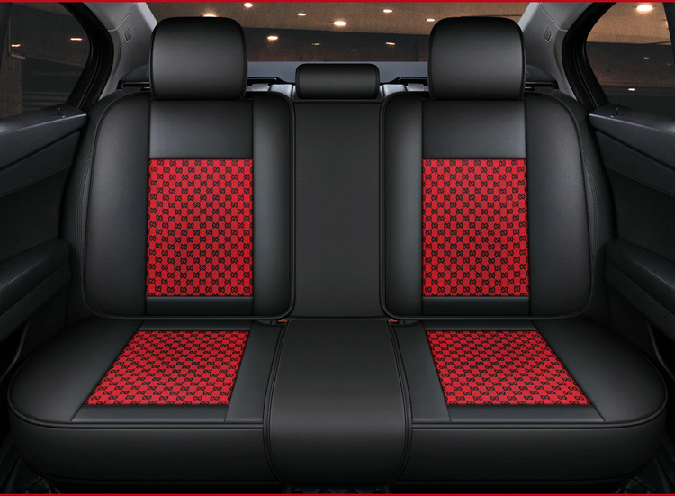 Manufacturer Wholesale Car Seat Covers, Full Coverage, Cool Leather and Linen Combination, Universal for All Seasons, Seat Cushion Covers for Small Cars with Five Seats
