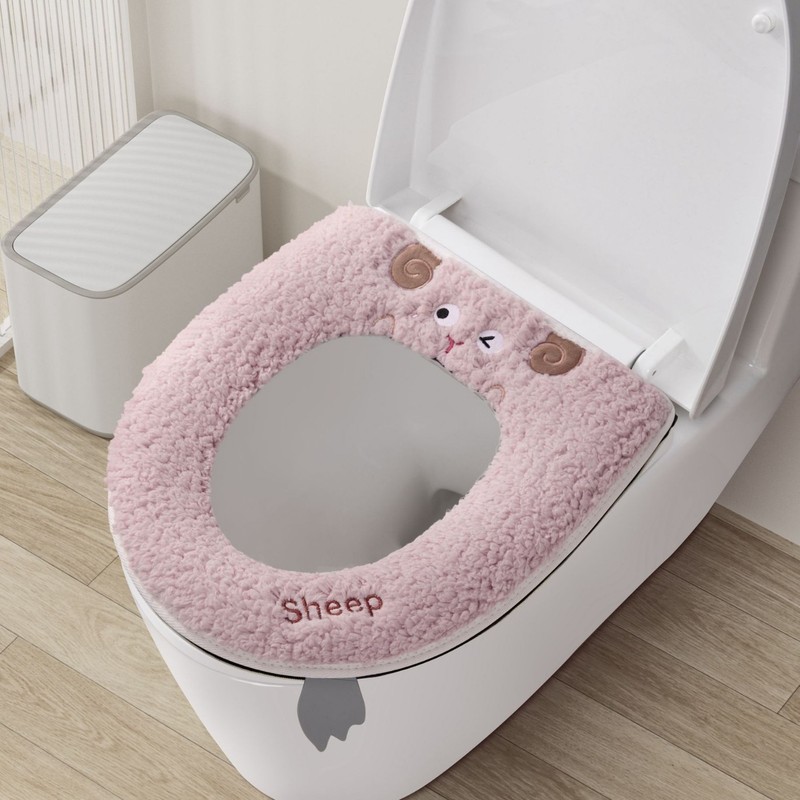 家庭用アニメ防水トイレの座布団を厚くして保温します。|undefined