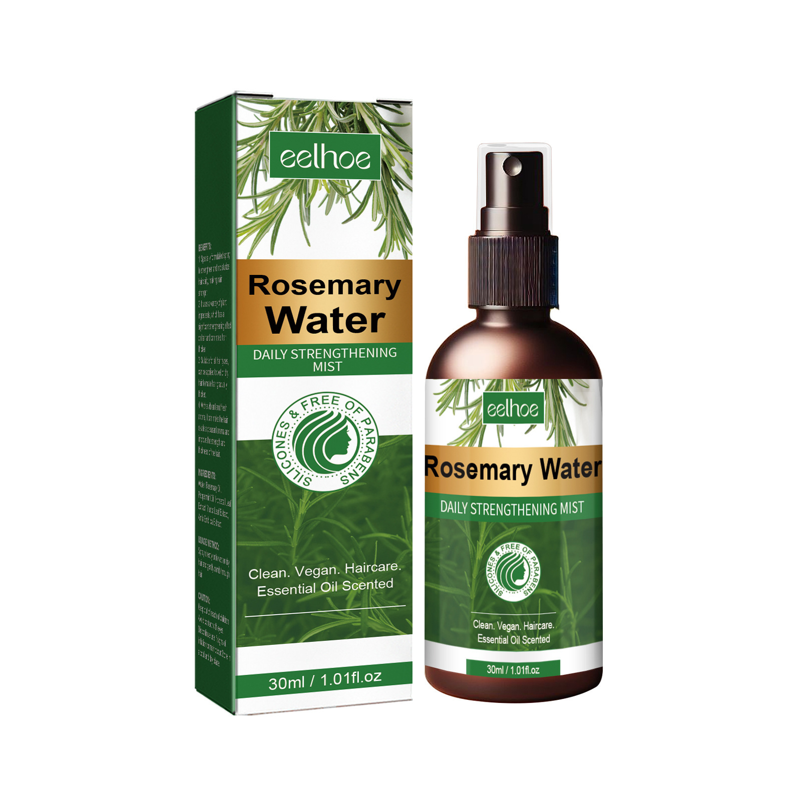 EELHOE Spray espesante para cabello con romero Hidrata las raíces del cabello, repara el cabello dañado, fortalece el cabello y previene la caída del cabello._voghion.com