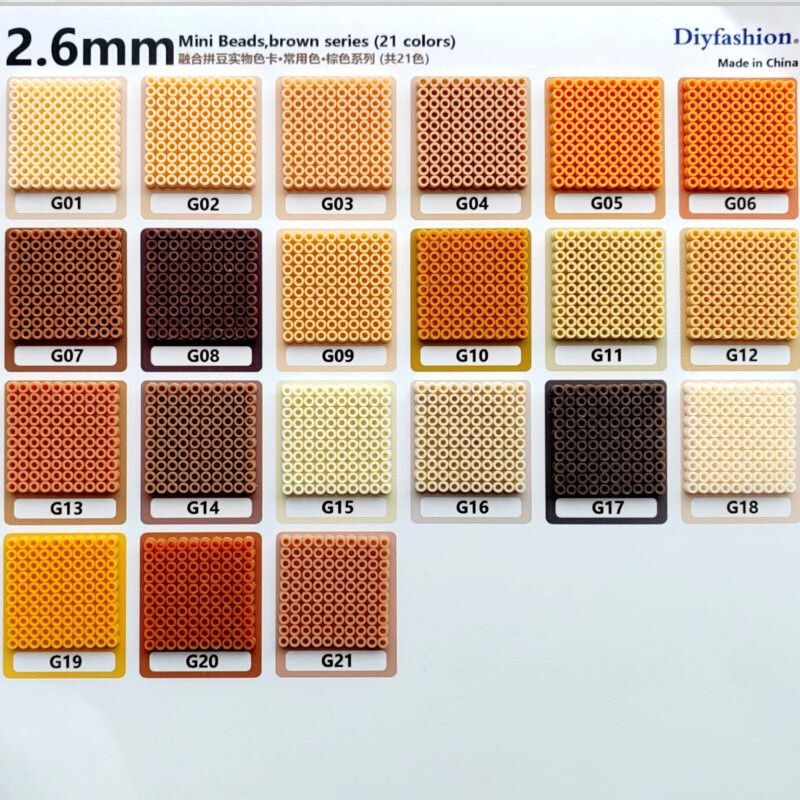 Factory direct sale 2.6mm bead refill pack G series 21 colors full color series bead refill pack wholesale for DIY crafts Factory direct sale 2.6mm bead refill pack G series 21 colors full color series bead refill pack wholesale for DIY crafts