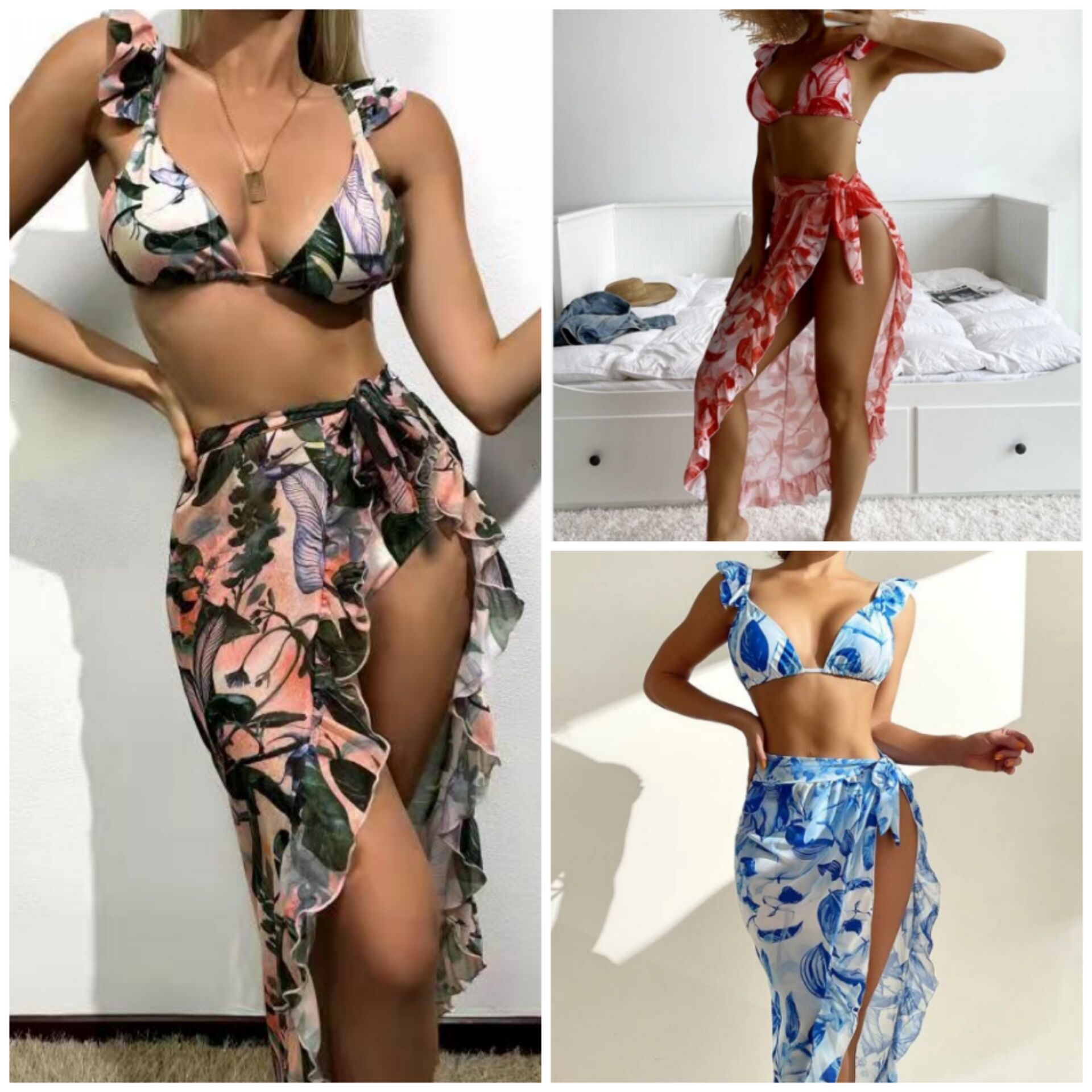Sexy Three-piece Bikini Women's Swimsuit Factory Wholesale