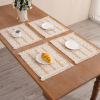 Cloth, woven tableware, two-color decorations for side table, cotton and linen