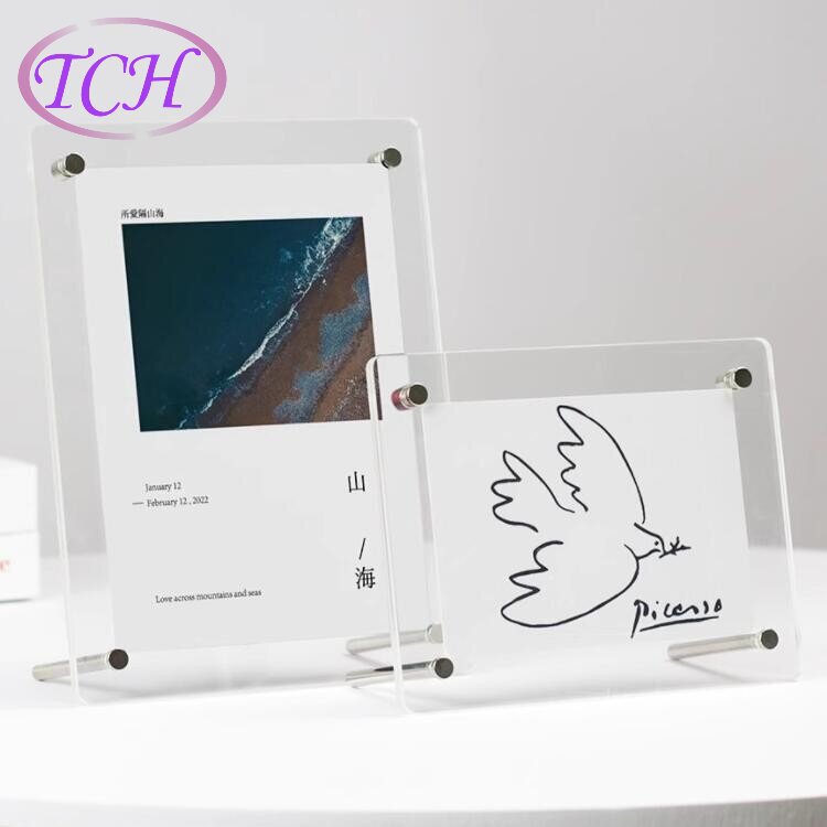 Crystal acrylic photo frame wall-mounted photo 5 6 6 7 7 8 inch postcard organic glass display frame Crystal acrylic photo frame wall-mounted photo 5 6 6 7 7 8 inch postcard organic glass display frame