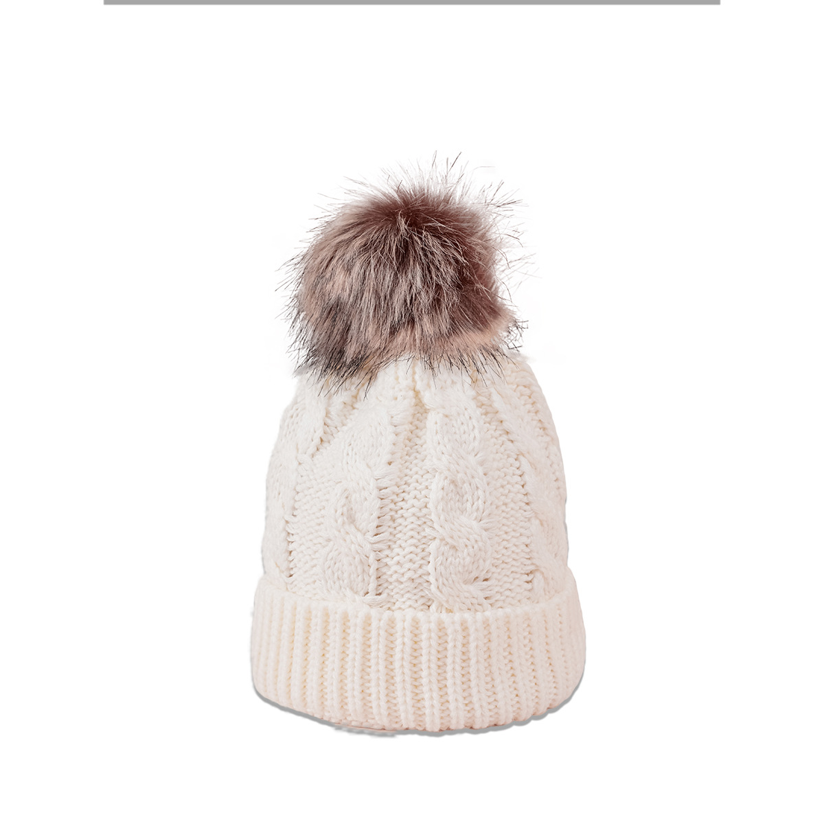 Autumn And Winter New Twist Knit Hat Wool Ball Fashion Trend Warmth Pure Color Woolen Hat display picture 4